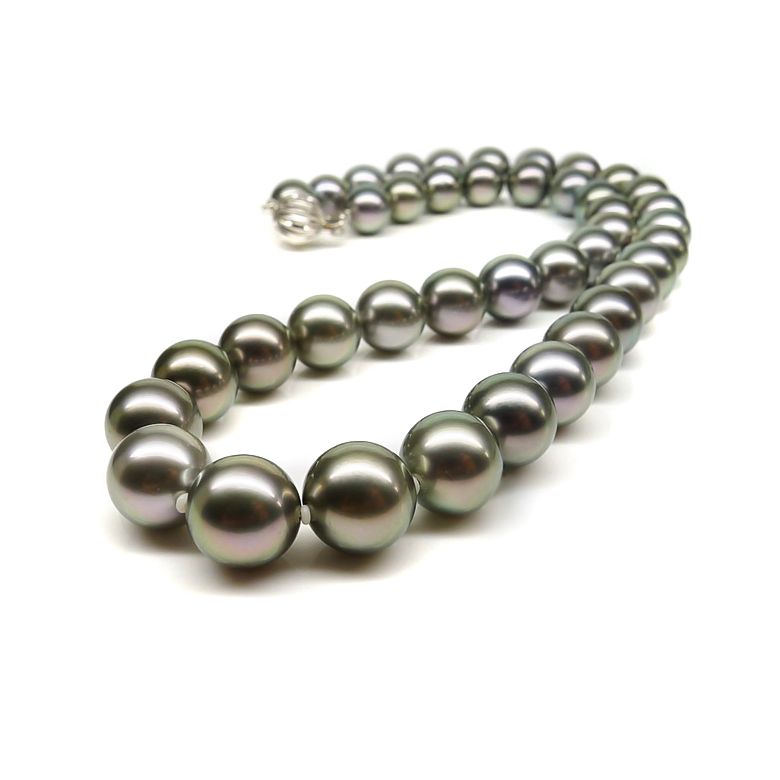 Collana Clotaire - Perle Coltivate Grigie di Tahiti - 7