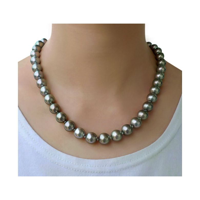 Collana Clotaire - Perle Coltivate Grigie di Tahiti - 6