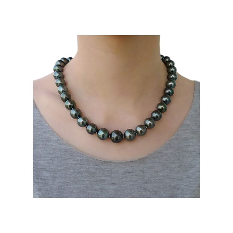Collana Queen Charlotte - Perle Coltivate Nere di Tahiti - 2
