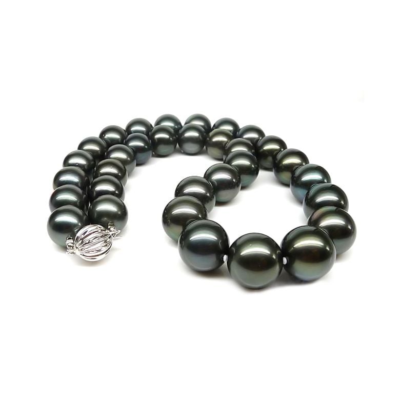 Collana Lothaire - Perle Coltivate Nere di Tahiti - 1