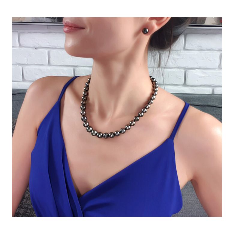 Collana Le Bon - Perle Coltivate Nere di Tahiti oro giallo - 4