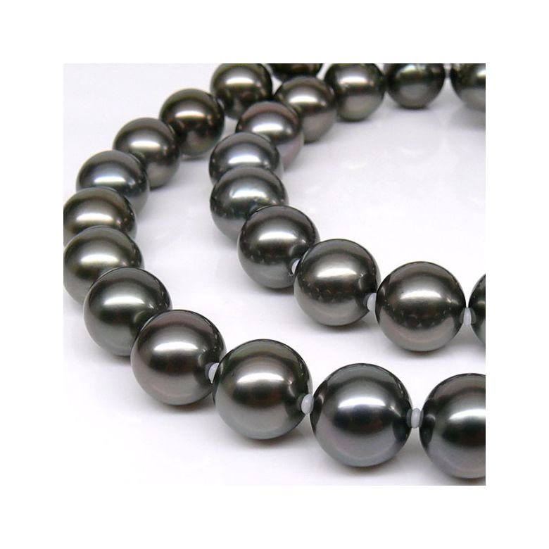 Collana Raoul - Perle Coltivate Nere di Tahiti oro giallo - 2