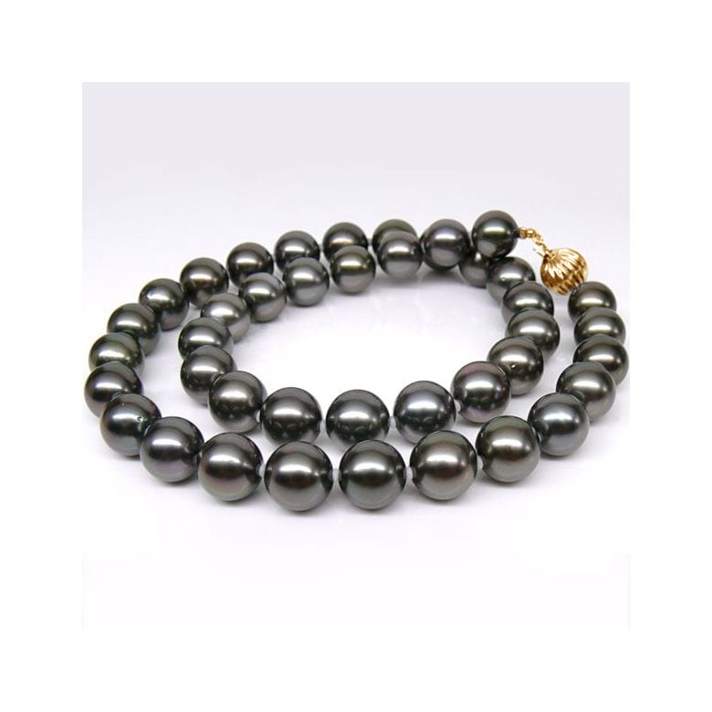 Collana Raoul - Perle Coltivate Nere di Tahiti oro giallo - 4