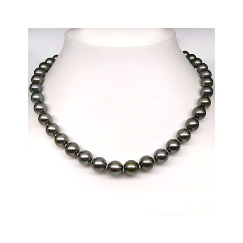 Collana Raoul - Perle Coltivate Nere di Tahiti oro giallo - 5