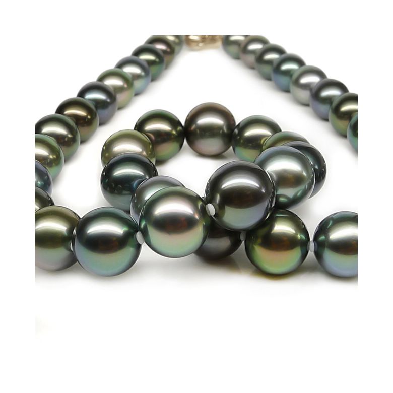 Collana Prince Joinville - Perle Coltivate Miste di Tahiti oro giallo - 2