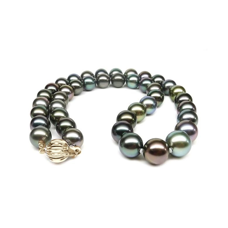 Collana Midas - Perle Coltivate Miste di Tahiti oro giallo - 3