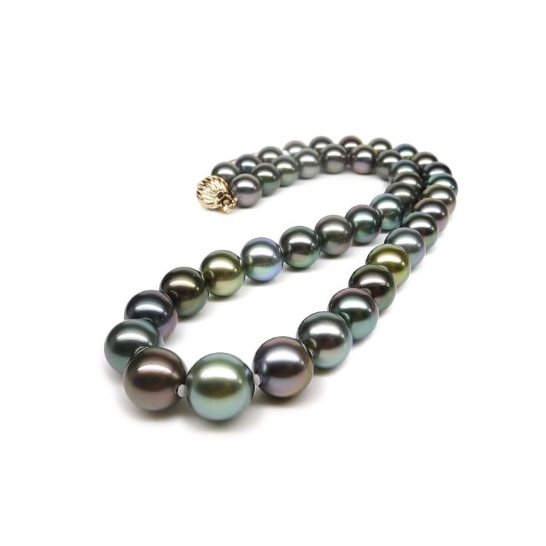 Collana Midas - Perle Coltivate Miste di Tahiti oro giallo - 4
