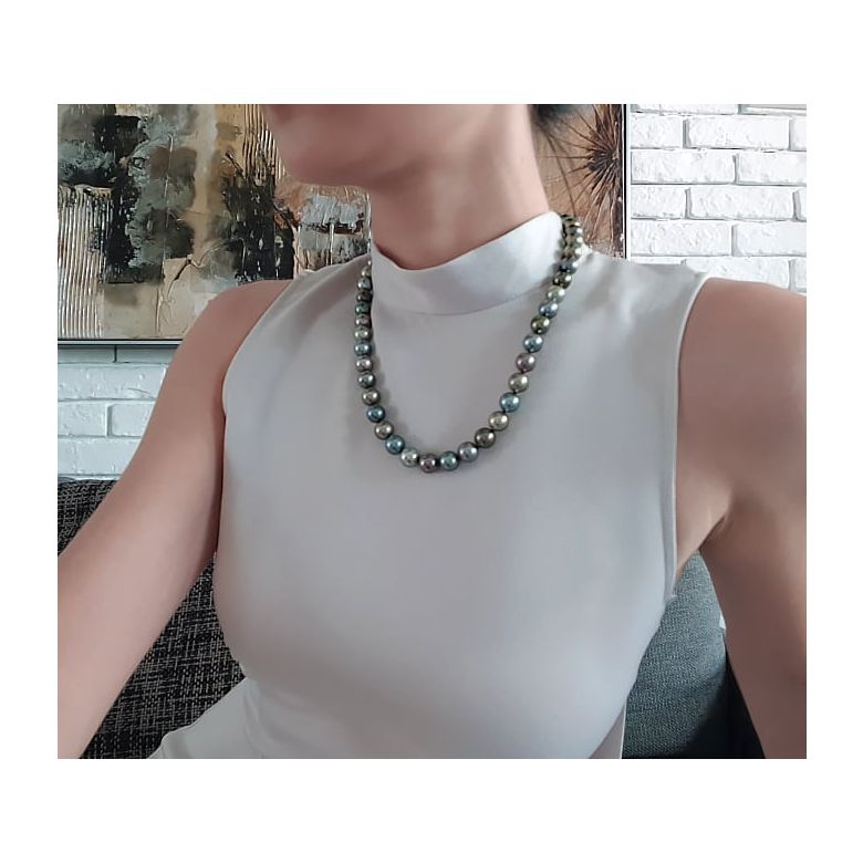 Collana Midas - Perle Coltivate Miste di Tahiti oro giallo - 1