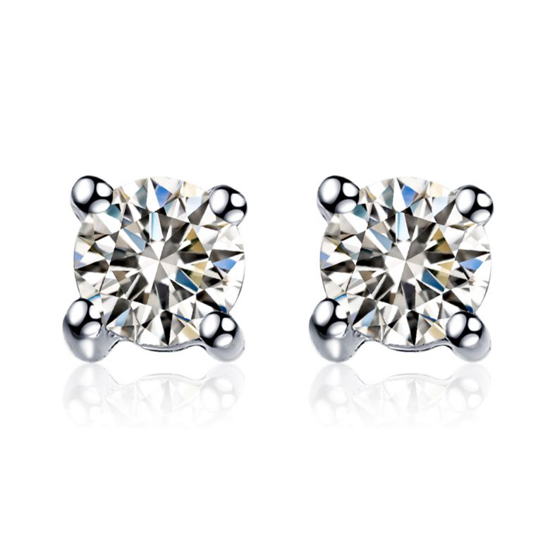 Orecchini Fedor - Punto Luce da Donna in Platino con Diamante - 1