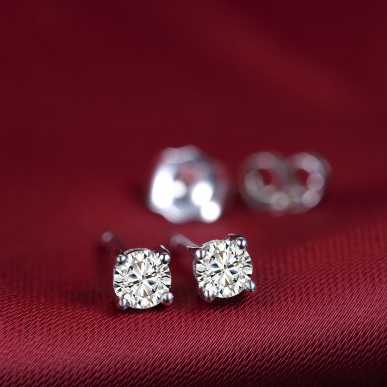 Orecchini Fedor - Punto Luce da Donna in Platino con Diamante - 5