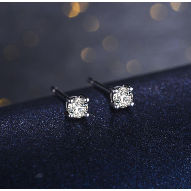 Orecchini Fedor - Punto Luce da Donna in Platino con Diamante - 7
