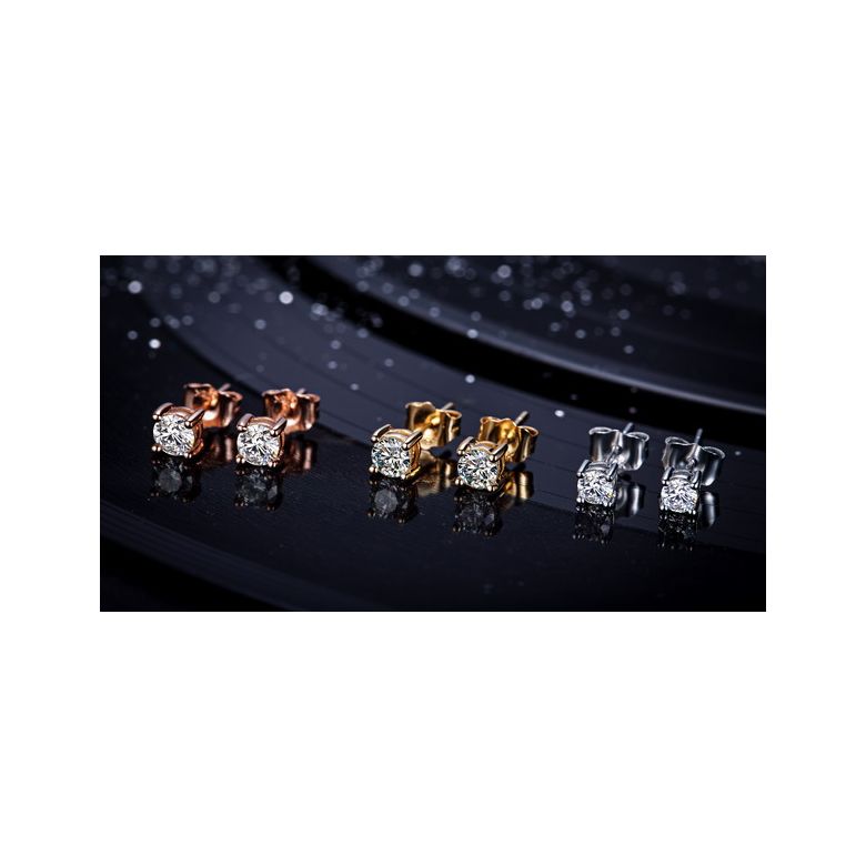 Orecchini Fedor - Punto Luce da Donna in Platino con Diamante - 9