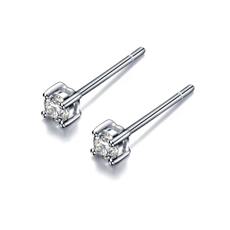 Orecchini Fedor - Punto Luce da Donna in Platino con Diamante - 11