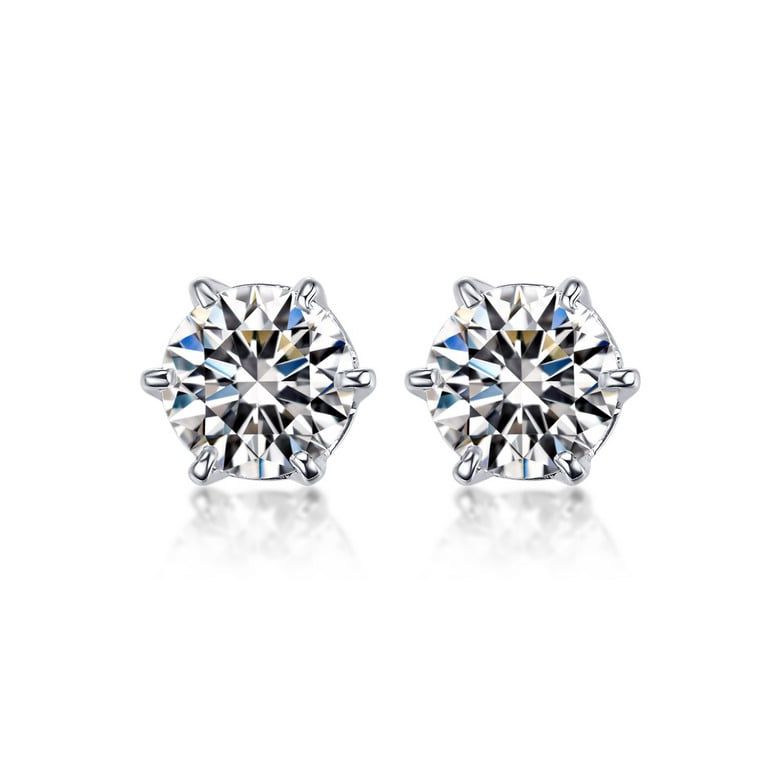 Orecchini Vassili - Punto Luce da Donna in Platino con Diamanti - 1