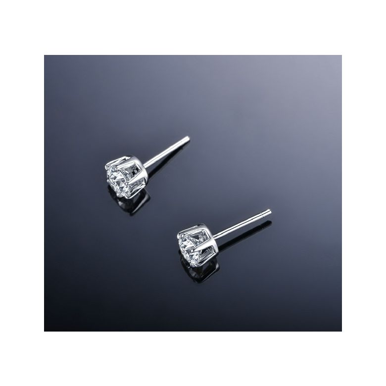 Orecchini Vassili - Punto Luce da Donna in Platino con Diamanti - 7