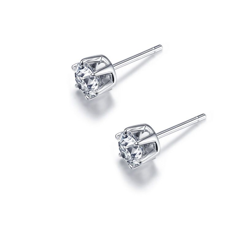 Orecchini Vassili - Punto Luce da Donna in Platino con Diamanti - 9