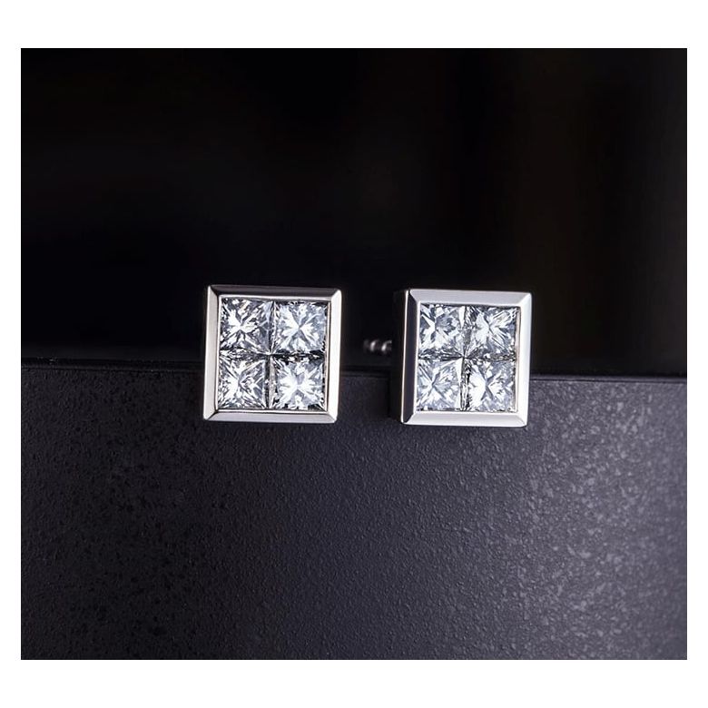 Orecchini Aleksandra - Punto Luce da Donna in Platino con Diamanti - 5