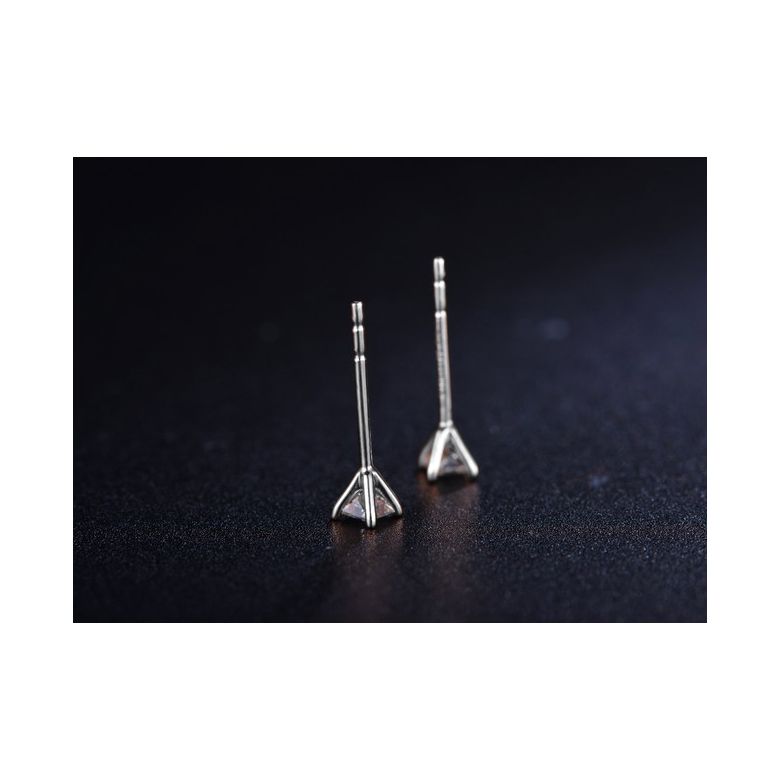 Orecchini Punto Luce Camélia - Oro Bianco & Diamanti Princess - 6
