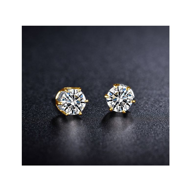 Orecchini Vassili - Punto Luce da Donna in Oro Giallo con Diamanti - 3