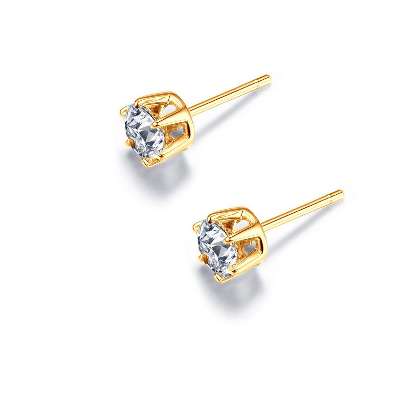 Orecchini Vassili - Punto Luce da Donna in Oro Giallo con Diamanti - 8