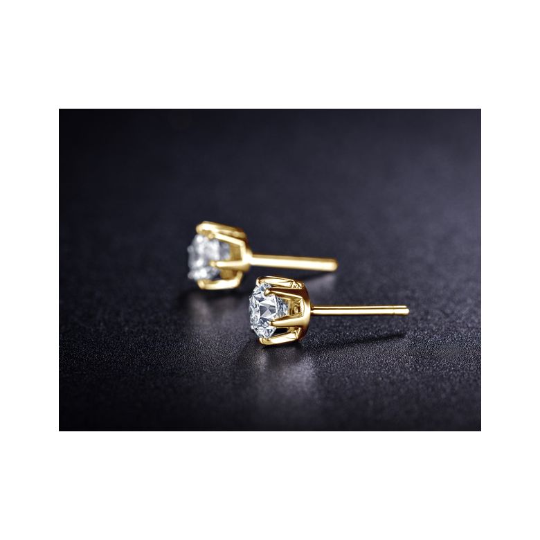 Orecchini Vassili - Punto Luce da Donna in Oro Giallo con Diamanti - 6