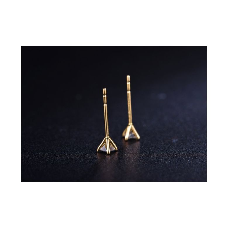 Orecchini Punto Luce Camélia - Oro Giallo & Diamanti Princess - 6