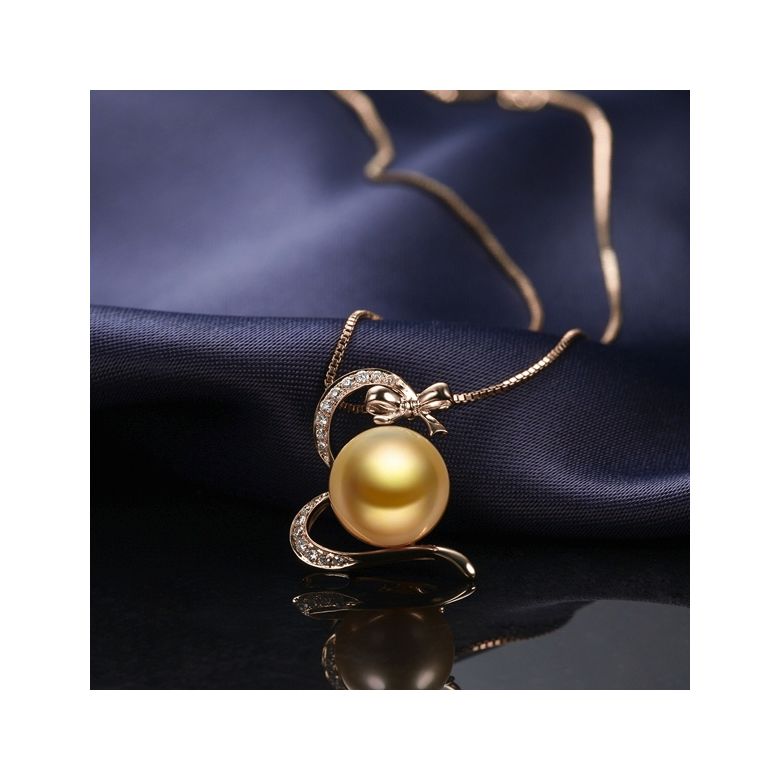 Ciondolo Nodo con Ganse - Oro Rosa, Diamanti & Perla Gold dei Mari del Sud - 4