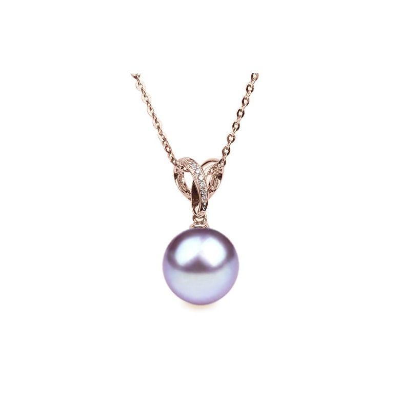 Ciondolo Jardin secret Oro Rosa 18kt, Perla di Acqua Dolce Lavanda 10/10.5mm - 2