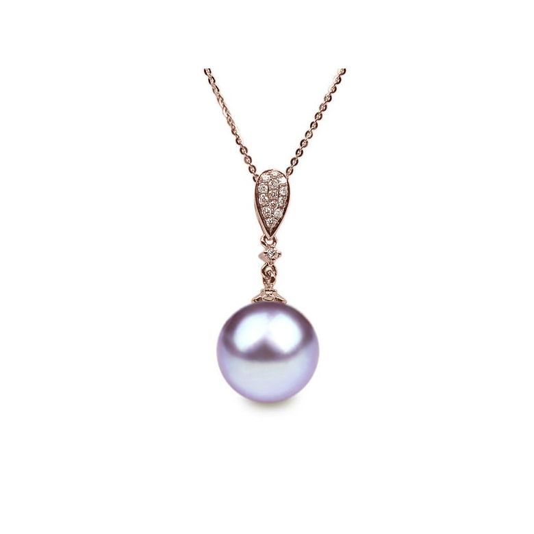 Ciondolo Andromède Oro Rosa 18kt, Perla di Acqua Dolce Lavanda 10/10.5mm - 1