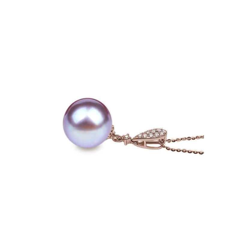 Ciondolo Andromède Oro Rosa 18kt, Perla di Acqua Dolce Lavanda 10/10.5mm - 2