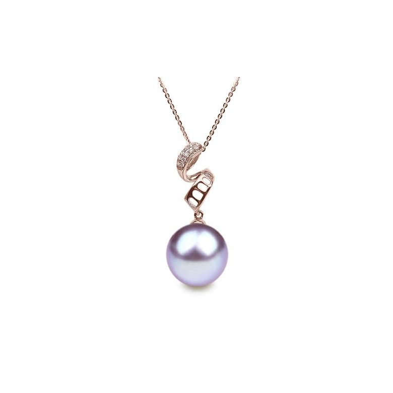 Ciondolo Serpentin et tortillon Oro Rosa 18kt, Perla di Acqua Dolce Lavanda 10/10.5mm - 1