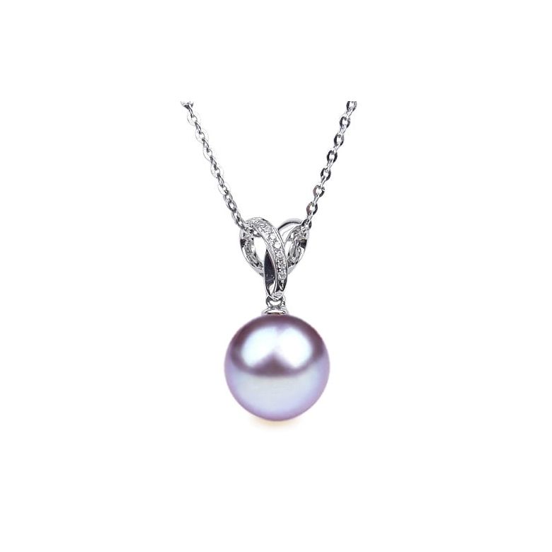 Ciondolo Jardin secret Oro Bianco 18kt, Perla di Acqua Dolce Lavanda 10/10.5mm - 2