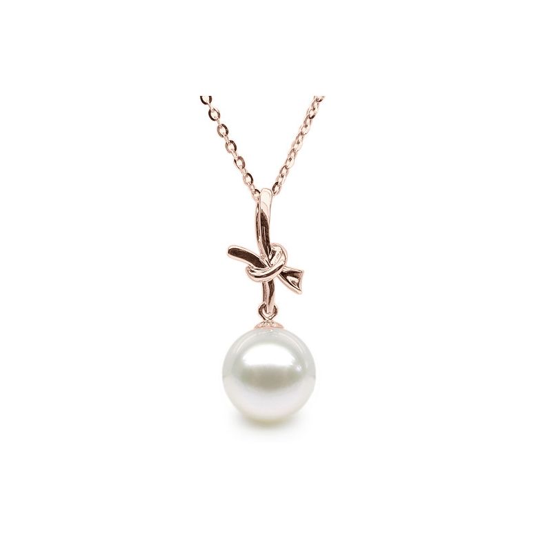 Ciondolo Nodo Meraviglioso - Oro Rosa 18kt e Perla d'Acqua Dolce - 1