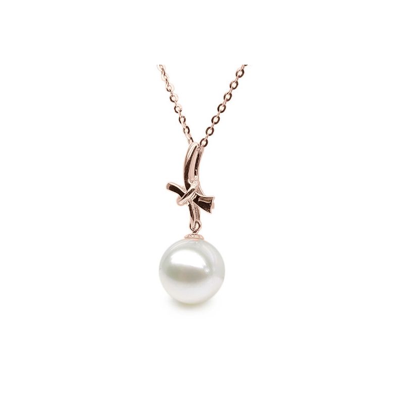 Ciondolo Nodo Meraviglioso - Oro Rosa 18kt e Perla d'Acqua Dolce - 2