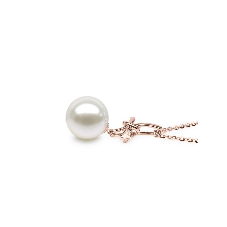 Ciondolo Nodo Meraviglioso - Oro Rosa 18kt e Perla d'Acqua Dolce - 4