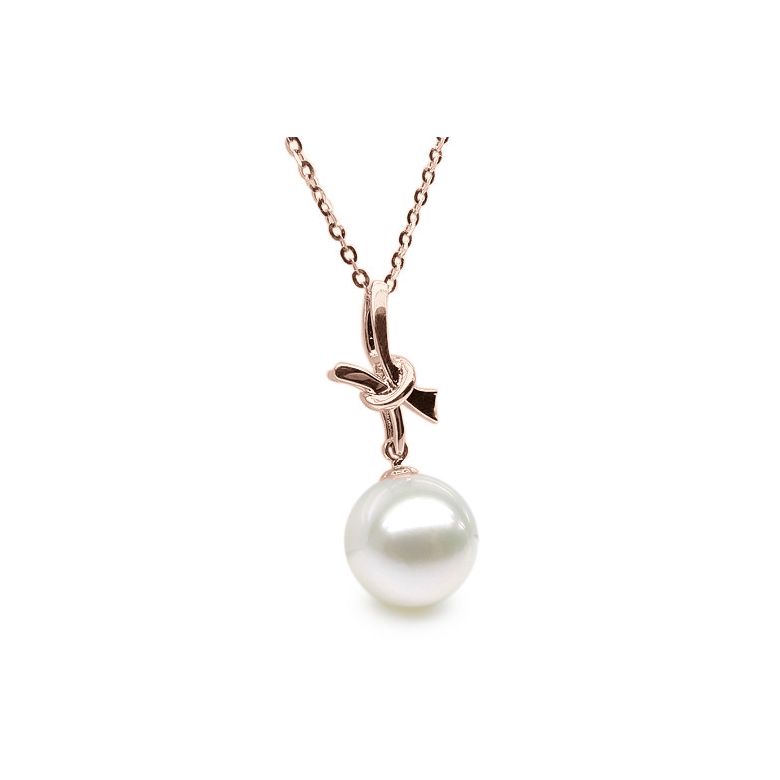 Ciondolo Nodo Meraviglioso - Oro Rosa 18kt e Perla d'Acqua Dolce - 6