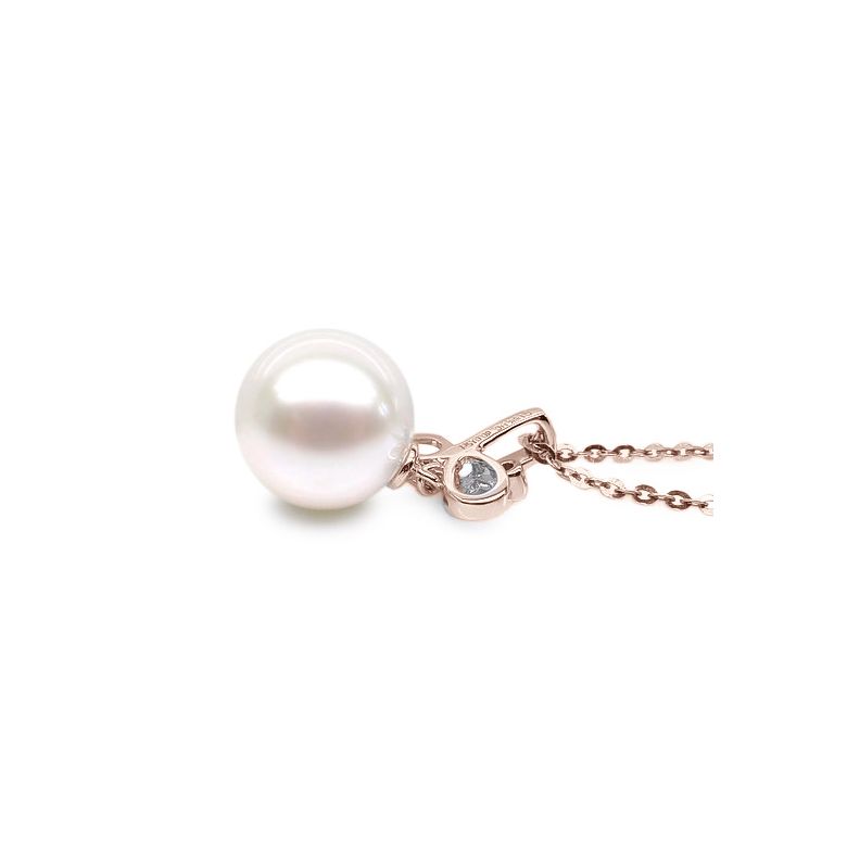 Ciondolo Brindille - Oro Rosa, Perla d'Acqua Dolce e Diamante - 2