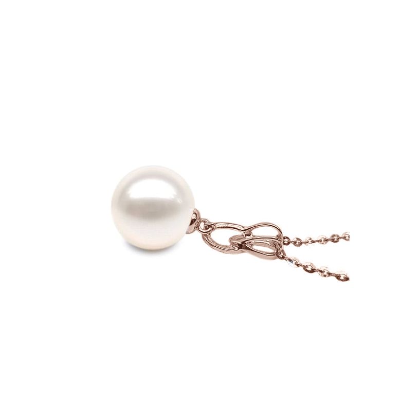 Ciondolo Anneaux Liés - Oro Rosa 18kt e Perla d'Acqua Dolce - 5