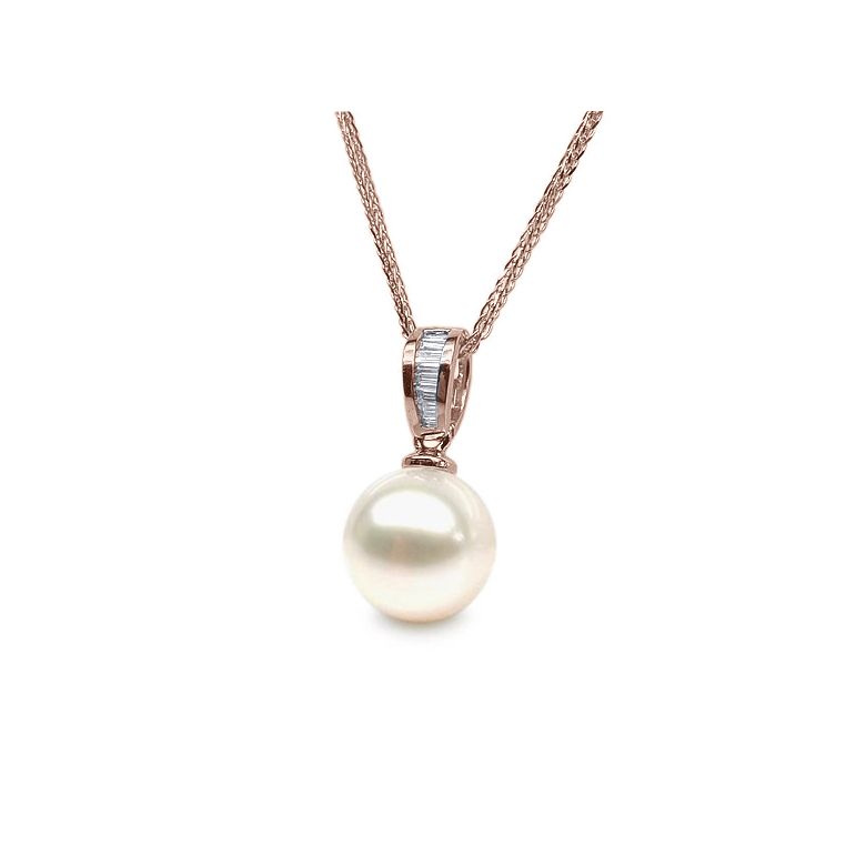 Ciondolo Maestro - Oro Rosa, Diamanti e Perla di Fiume - 2