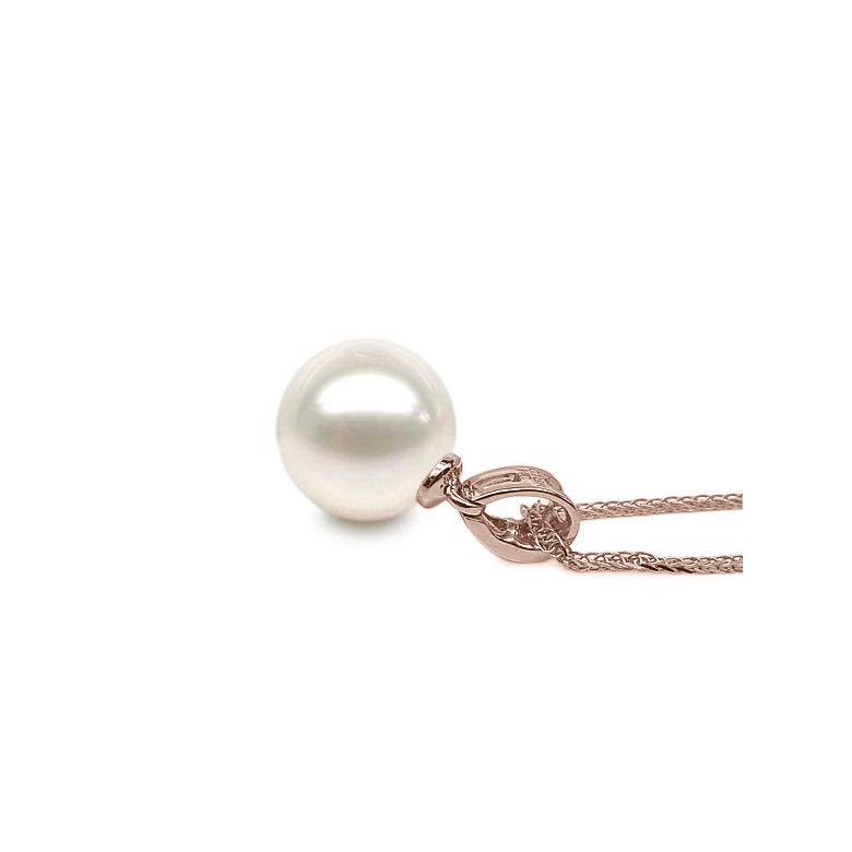 Ciondolo Maestro - Oro Rosa, Diamanti e Perla di Fiume - 6