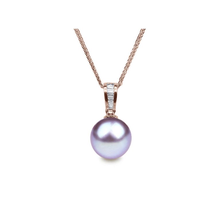 Ciondolo Maestro - Oro Rosa, Diamanti e Perla di Fiume - 8