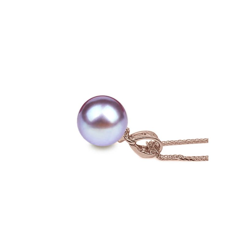 Ciondolo Maestro - Oro Rosa, Diamanti e Perla di Fiume - 9