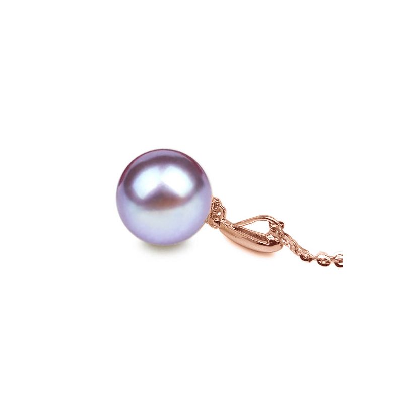 Ciondolo Hainan - Oro Rosa, Perla d'Acqua Dolce e Diamante - 12