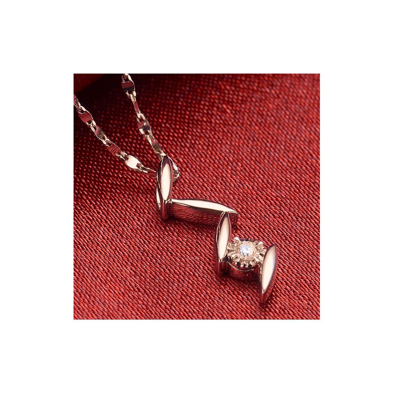 Ciondolo diamante e oro rosa - Fiori di crisantemo - 4