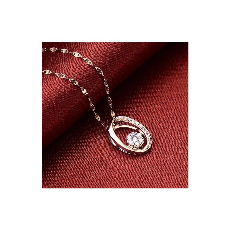 Ciondolo O - Oro rosa e diamanti 0.190ct - 3
