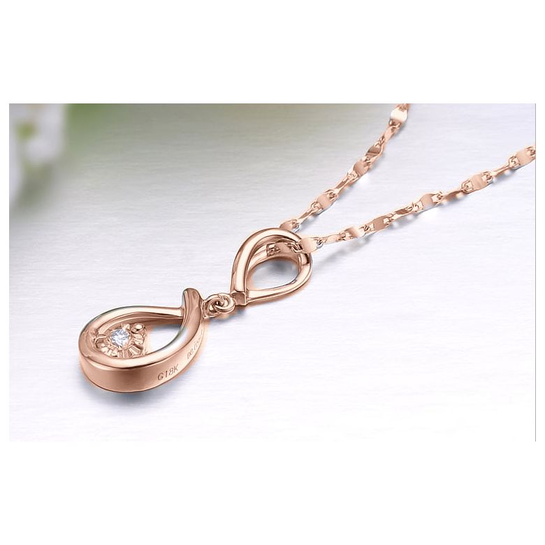 Ciondolo lasso in oro rosa e diamante - Attrape moi si tu m'aimes - 3