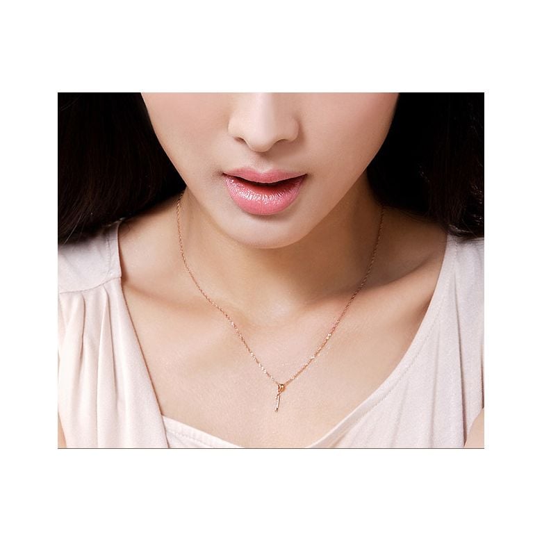 Ciondolo chiffre 1 - Oro rosa 18cts - Diamanti 0.035ct - 2