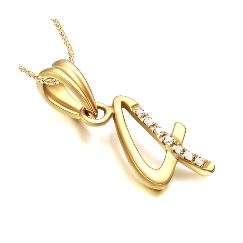 Ciondolo 4 - Oro giallo 18cts - Diamanti 0.015ct - 4