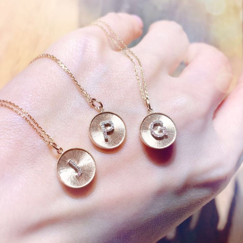 Ciondolo Lettera Alfabeto - Medaglia in Oro 18ct & Diamante VS/G | Gemperles oro rosa - 6
