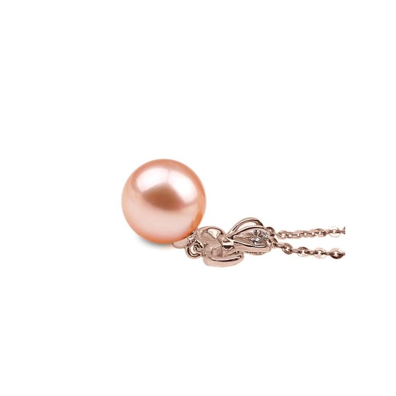 Ciondolo Armoiries noblesse Oro Rosa 18kt, Perla di Acqua Dolce Rosa 10/10.5mm - 2